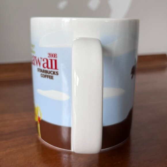 Starbucks Coffee Hawaii Happy Holidays Mug 2008 Mele Kalikimaka Palm Tree 16 Oz - Picture 6 of 12